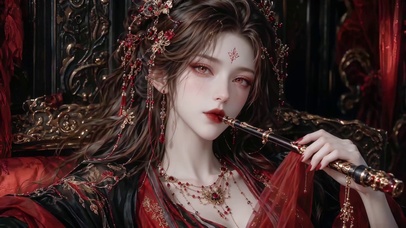 精致红黑古装