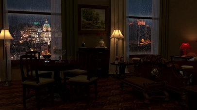 雨夜舒适的卧室