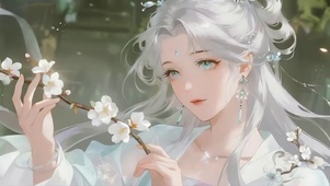 白发仙子和她的花