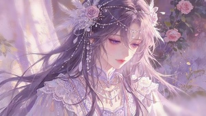 唯美粉系动漫少女