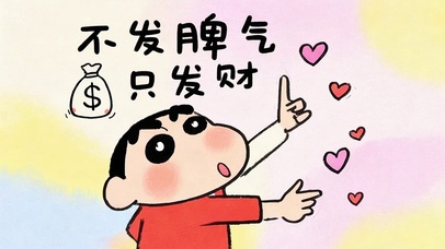 不发脾气只发财