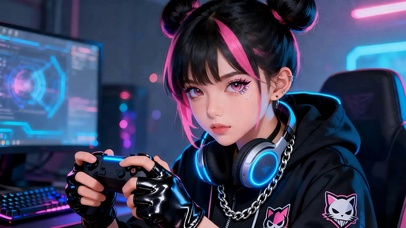 玩游戏女孩