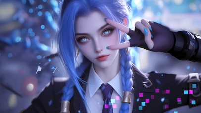 4K可爱学院少女金克斯