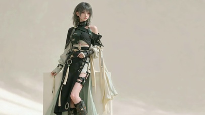 灰发酷飒潮流少女