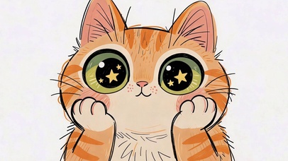 星星眼呆萌猫