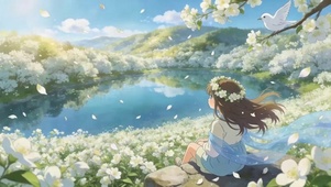 花漫湖畔