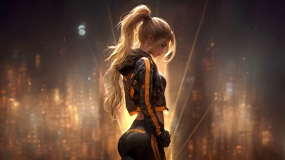 赛博朋克风美女