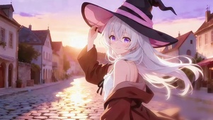 伊蕾娜街角的夕阳