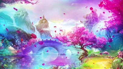 小桥流水桃花(无限循环)