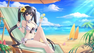 夏日度假少女