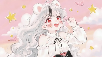 星语萌心甜笑少女