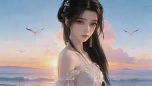 海边清纯女神