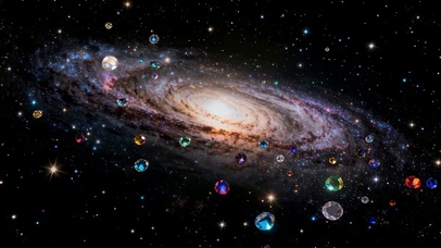 宇宙钻石星空旋转黑洞银行星河