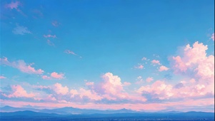 粉云蓝天