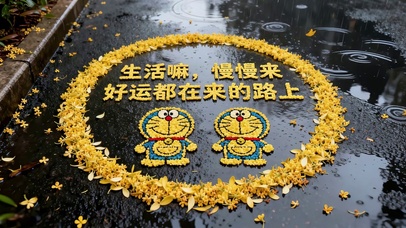 哆啦A梦的小清新桂花生活祝福语
