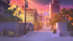 黄昏治愈街道