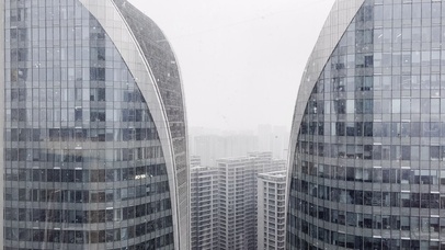 杭州博地中心C座下雪风光
