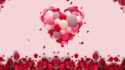 唯美气球爱心