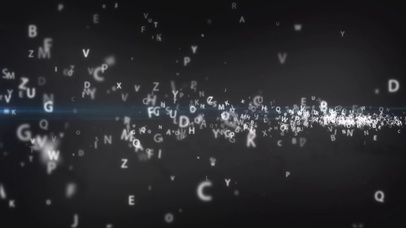 无数英文字母汇聚