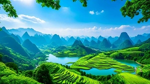 绿色护眼梯田
