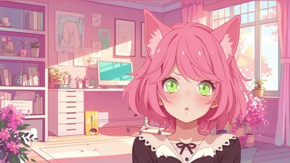 可爱兽耳女孩动态壁纸