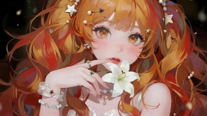 可爱百合花女孩