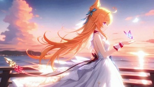 爱可菲丨蝶落晚风丨