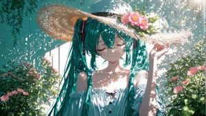 治愈草帽少女