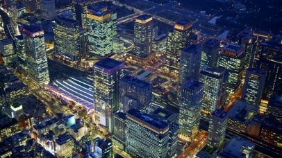 4K大都市夜景