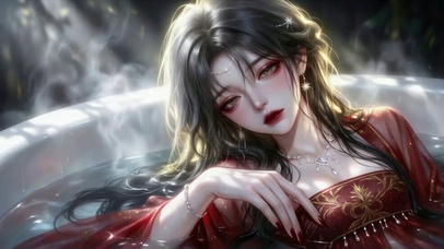 红衣古风美人