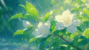 雨中小花