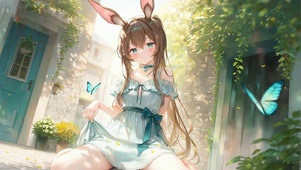 清新庭院兔耳美少女阿米娅