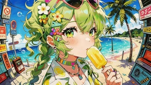 夏日冰棒女孩