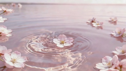 水面桃花