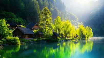 护眼绿景