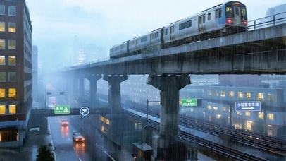 雨中列车