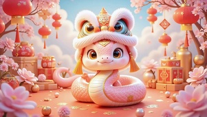 可爱小蛇拜年