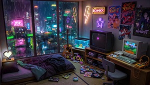 雨夜游戏房间