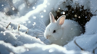 雪中小兔
