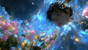 梦幻中的蓝衣女孩