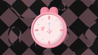 粘土风3D立体钟表电脑壁纸