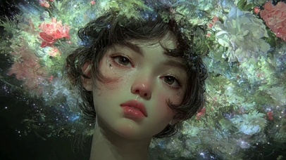 梦境中带花冠的女孩