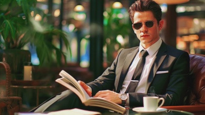 戴眼镜的欧美帅哥