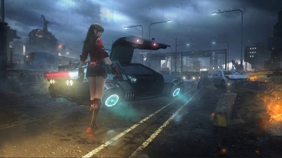 雨屏赛博朋克少女