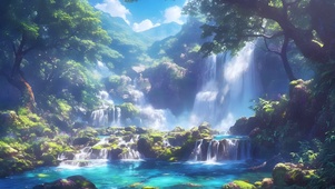林涧飞瀑