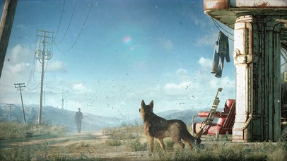 门前狼狗等待主人归来西部牛仔