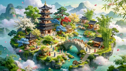微观山水小镇