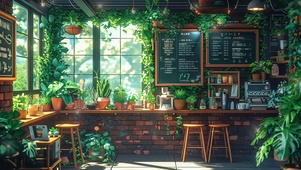 绿色咖啡屋