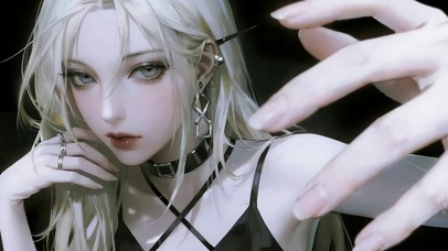 金色长发白皙美女