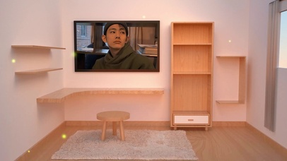 3D实景创意办公分区桌面电脑